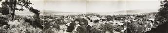 HOWARD C. TIBBITS (1863-1937) A selection of 3 Northern and Central California aerial panoramic views. Circa 1920s.